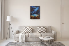 Original art for sale at UGallery.com | Quiet Bliss by Shadi Shokoohi | $4,750 | acrylic painting | 35.43' h x 23.62' w | thumbnail 5
