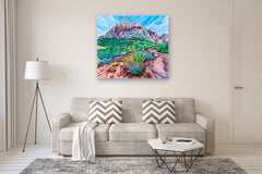Original art for sale at UGallery.com | Spring in Oak Creek Canyon by Crystal DiPietro | $5,600 | oil painting | 42' h x 48' w | thumbnail 5