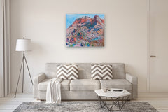Original art for sale at UGallery.com | Untamed Ridge by Crystal DiPietro | $4,375 | mixed media artwork | 34' h x 40' w | thumbnail 5