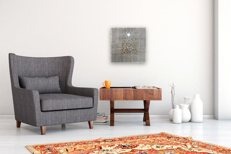 Butterflies and Zebras and Moonbeams by Terri Bell |  In Room View of Artwork 