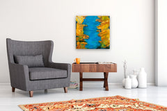 Original art for sale at UGallery.com | Tributaries by Jodi Dann | $1,050 | mixed media artwork | 24' h x 24' w | thumbnail 5