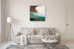 Original art for sale at UGallery.com | Tell Me Again How You Love to Fly by Agata Kijanka | $2,500 | mixed media artwork | 36' h x 36' w | thumbnail 5