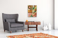 Original art for sale at UGallery.com | Interior with Roundel by Robert Hofherr | $875 | acrylic painting | 24' h x 18' w | thumbnail 5