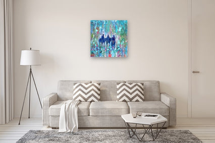 acrylic painting by Kip Decker titled A Meeting of Minds #3