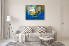 Original art for sale at UGallery.com | Towards the Light by Yamilet Sempe | $4,500 | mixed media artwork | 36' h x 48' w | thumbnail 5