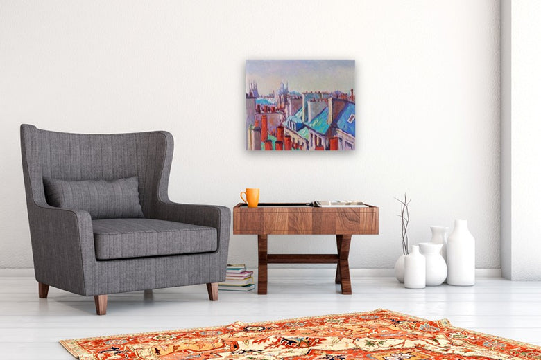 Roofs of the City, Paris by Suren Nersisyan |  In Room View of Artwork 