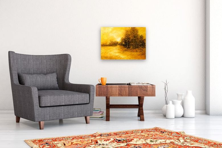 The Golden Hour by Valerie Berkely |  In Room View of Artwork 