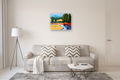 Original art for sale at UGallery.com | Summer Grasses by JoAnn Golenia | $1,125 | acrylic painting | 24' h x 30' w | thumbnail 5