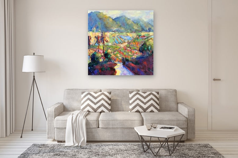 Carmel Valley Farm by James Hartman |  In Room View of Artwork 