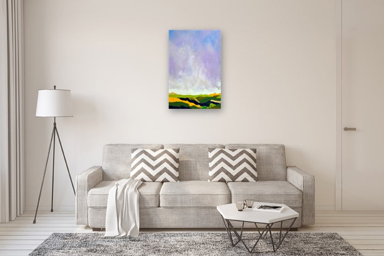 Evening over Green by Sarah Parsons |  In Room View of Artwork 