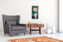 Original art for sale at UGallery.com | Prunus Vase with a Dragon by Guigen Zha | $800 | oil painting | 24' h x 12' w | thumbnail 5