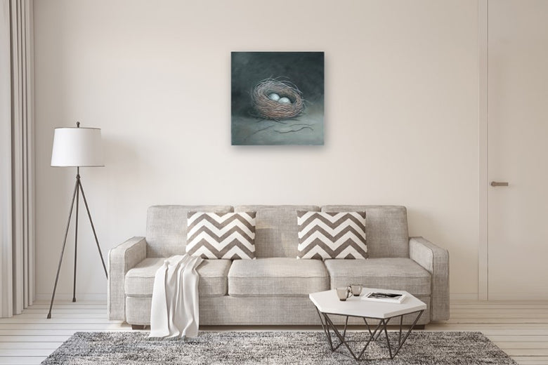Make a Little Birds Nest in Your Soul by Jennifer Ross |  In Room View of Artwork 