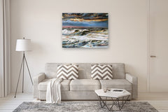 Original art for sale at UGallery.com | Dancing Sea by Tiffany Blaise | $4,250 | mixed media artwork | 36' h x 48' w | thumbnail 5
