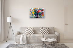 Original art for sale at UGallery.com | Gorgeous Swirl by Allen Wittert | $1,700 | acrylic painting | 24' h x 36' w | thumbnail 5