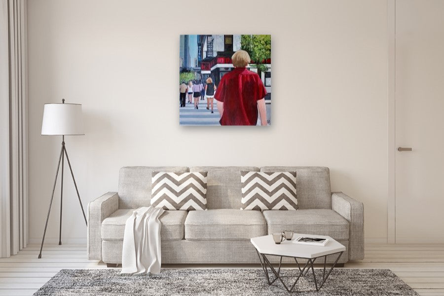 Off Broadway by Carey Parks |  In Room View of Artwork 