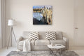 Original art for sale at UGallery.com | Straw Marsh by Mary Pratt | $3,250 | oil painting | 40' h x 40' w | thumbnail 5