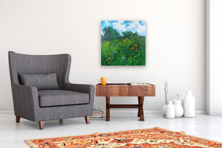 Upland Meadow in Bloom by Suzanne Massion |  In Room View of Artwork 