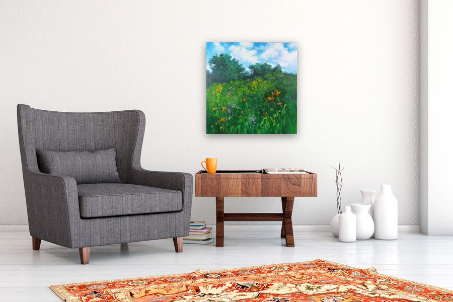 Upland Meadow in Bloom by Suzanne Massion |  In Room View of Artwork 