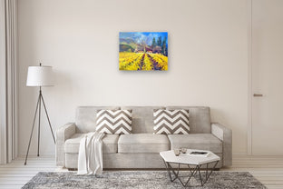 Fall Vineyards in France, Cloudy Day by Suren Nersisyan |  In Room View of Artwork 