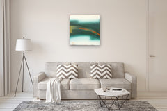Original art for sale at UGallery.com | Red Meander by Heidi Hybl | $2,775 | oil painting | 32' h x 32' w | thumbnail 5