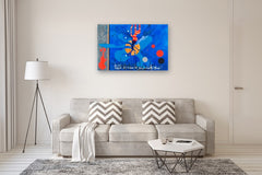 Original art for sale at UGallery.com | Tropical Observatory June 25 2026 by René Serrano Rodríguez | $1,750 | mixed media artwork | 31' h x 47' w | thumbnail 5