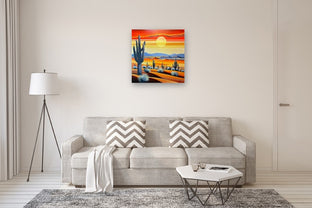 Sun over Sonoran Desert by John Jaster |  In Room View of Artwork 