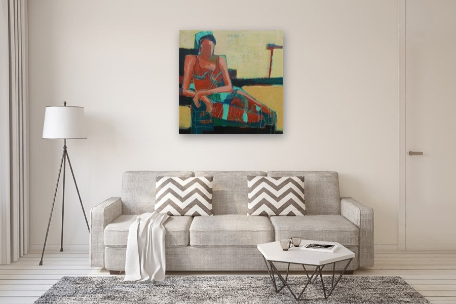 Red Dress by Gail Ragains |  In Room View of Artwork 