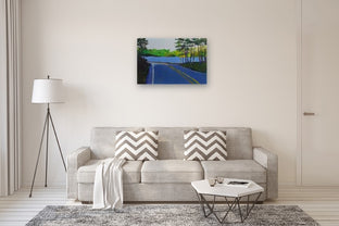 Road by Lake Tiorati, New York by Janet Dyer |  In Room View of Artwork 