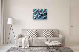 Blue-Green Cubist Cafe by Rachel Srinivasan |  In Room View of Artwork 