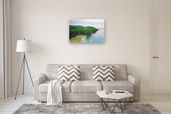 Original art for sale at UGallery.com | English Coast by Janet Dyer | $2,000 | acrylic painting | 24' h x 36' w | thumbnail 5