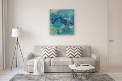 Original art for sale at UGallery.com | Tidal Memories by Dorothy Gaziano | $2,250 | acrylic painting | 36' h x 36' w | thumbnail 5