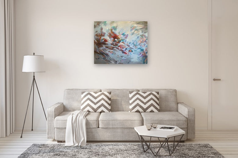 Hope Rising in Grey by Dowa Hattem |  In Room View of Artwork 
