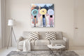 Original art for sale at UGallery.com | Tale of Two Moons by Mary Pratt | $3,800 | oil painting | 48' h x 48' w | thumbnail 5