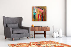 Original art for sale at UGallery.com | The Emerald Tablet by Yamilet Sempe | $1,150 | acrylic painting | 24' h x 24' w | thumbnail 5
