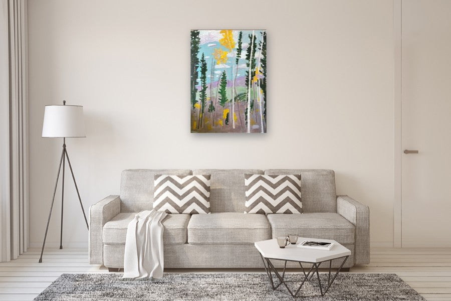 In a Mountain Forest by Phyllis Anderson |  In Room View of Artwork 
