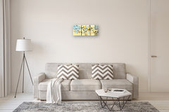 Original art for sale at UGallery.com | Happy Yellow by Mary Pratt | $1,800 | oil painting | 11' h x 33' w | thumbnail 5