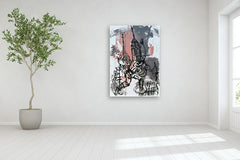 Original art for sale at UGallery.com | Hunting by Rodion Gilmitdinov | $3,800 | mixed media artwork | 60' h x 42' w | thumbnail 5