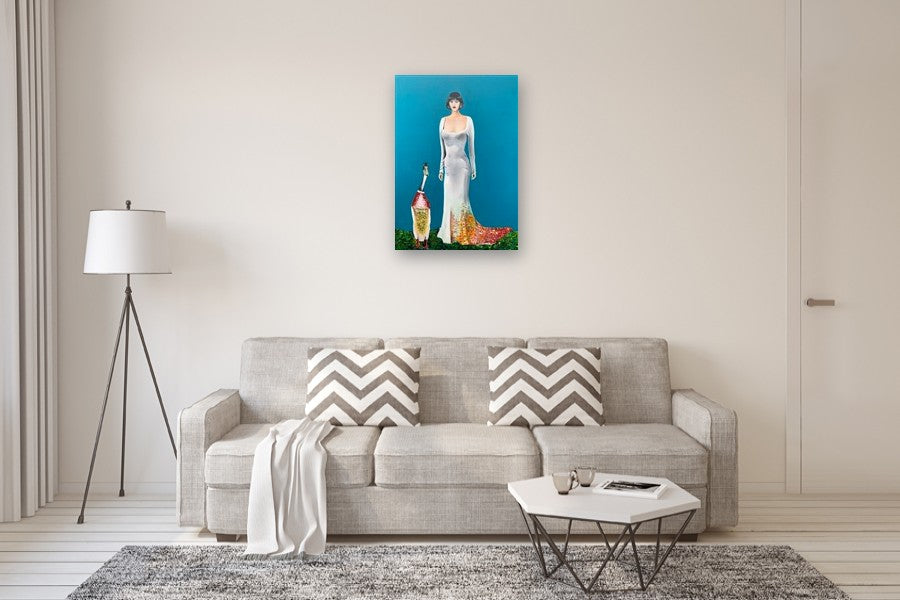The White Gown by Mikhail Zuyeu |  In Room View of Artwork 