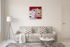 Original art for sale at UGallery.com | Old Rebel Reeling by Sheila Grabarsky | $2,100 | acrylic painting | 30' h x 30' w | thumbnail 5