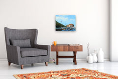 Original art for sale at UGallery.com | 26 Miles Across the Sea by Kent Sullivan | $1,400 | oil painting | 16' h x 20' w | thumbnail 5