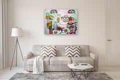 Original art for sale at UGallery.com | Tropical Table by Diana Rosa | $3,150 | acrylic painting | 36' h x 48' w | thumbnail 5