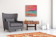 Original art for sale at UGallery.com | Sundown at Sea by Alicia Dunn | $750 | acrylic painting | 24' h x 24' w | thumbnail 5