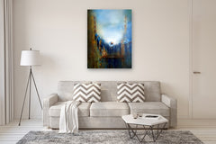 Original art for sale at UGallery.com | The Seven Lights by Yamilet Sempe | $4,600 | mixed media artwork | 48' h x 36' w | thumbnail 5