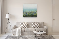 Original art for sale at UGallery.com | Grassy Meadows by Lisa Carney | $2,225 | acrylic painting | 40' h x 40' w | thumbnail 5