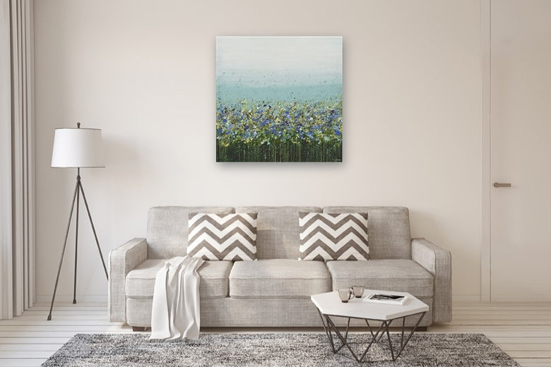 Grassy Meadows by Lisa Carney |  In Room View of Artwork 