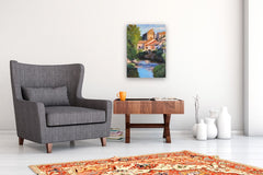 Original art for sale at UGallery.com | View of Estella, Spain by Jonelle Summerfield | $1,100 | oil painting | 24' h x 18' w | thumbnail 5