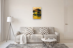 Original art for sale at UGallery.com | Rocky Mountain by Mena Malgavkar | $625 | mixed media artwork | 30' h x 20' w | thumbnail 5