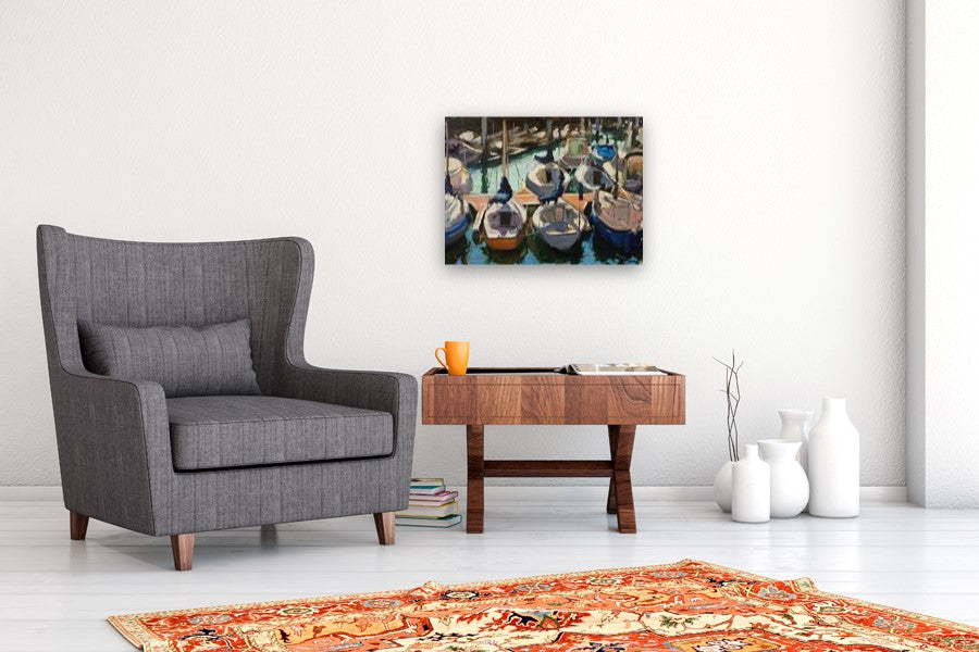 San Sebastian Marina by Jonelle Summerfield |  In Room View of Artwork 
