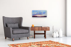 Original art for sale at UGallery.com | Fiery Sunset by Viktoria Majestic | $550 | oil painting | 12' h x 24' w | thumbnail 5