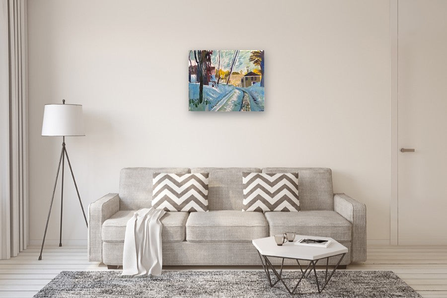 Morning Blues by Robert Hofherr |  In Room View of Artwork 